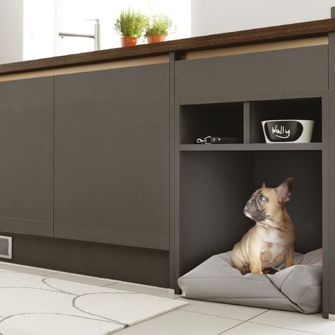 Our pet beds come in a range of three sizes Dog Beds In Kitchen Built Ins, Kitchen Dog Bed, Cornish House, Built In Dog Bed, Mud Room Laundry Room Combo, Kitchen Built Ins, Wren Kitchens, Howdens Kitchens, Laundry Room Organization Storage