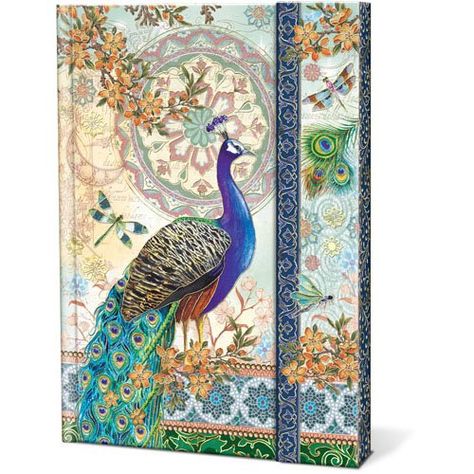 Royal Peacocks Punch Studio Magnetic Closure Journal Karla Dornacher, Peacock Angel, Animal Types, Royal Peacock, Peacock Party, Peacock Brooch, Bethany Lowe Designs, Wise Owl Paint, Purple And Teal