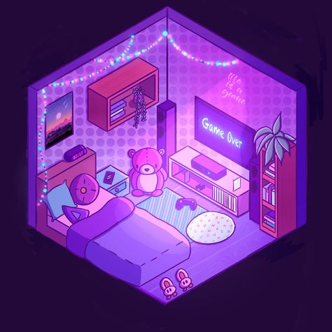 Art With Flo, Isometric Game, Isometric Room, Room Drawing, Isometric Drawing, Using Procreate, Procreate Ipad Art, Isometric Art, Isometric Illustration