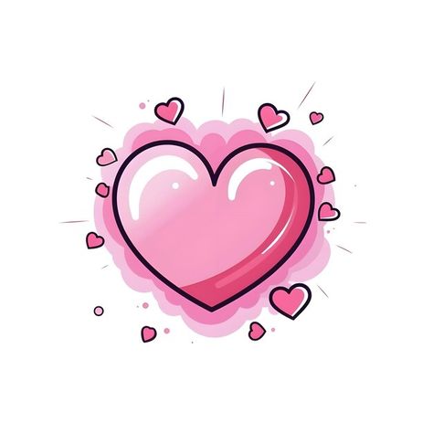 Heart Digital Art, Cute Heart Drawings, Heart Cartoon, Kawaii Heart, Random Wallpaper, Animated Heart, American Girl Doll Furniture, Photo Cute, Heart Drawing