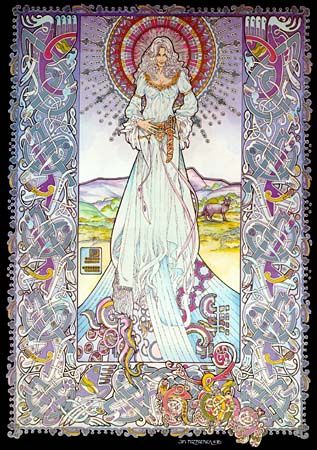 Jim Fitzpatrick, Celtic Deities, Mythological Monsters, Celtic Myth, Cat Goddess, Irish Mythology, Celtic Gods, Celtic Heritage, Oh My Goddess