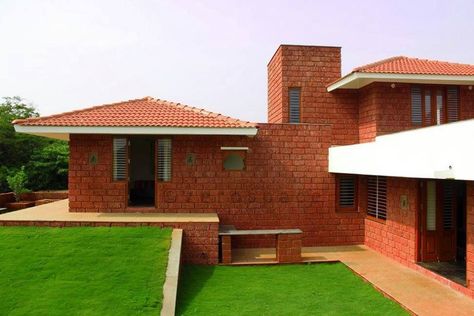 Laterite Stone, Sloping Roof, Mangalore, Stone Walls, Green Lawn, Stone Top, Stone House, Lush Green, Stone Wall