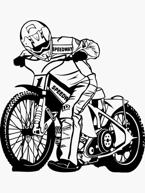 Motorcycle Speedway Racer by Port-Stevens Male Template, Speedway Motorcycles, Norton Cafe Racer, Fox Motocross, Modern Cafe Racer, Speedway Racing, Bike Tattoos, Motorcycle Events, Motorcycle Drawing