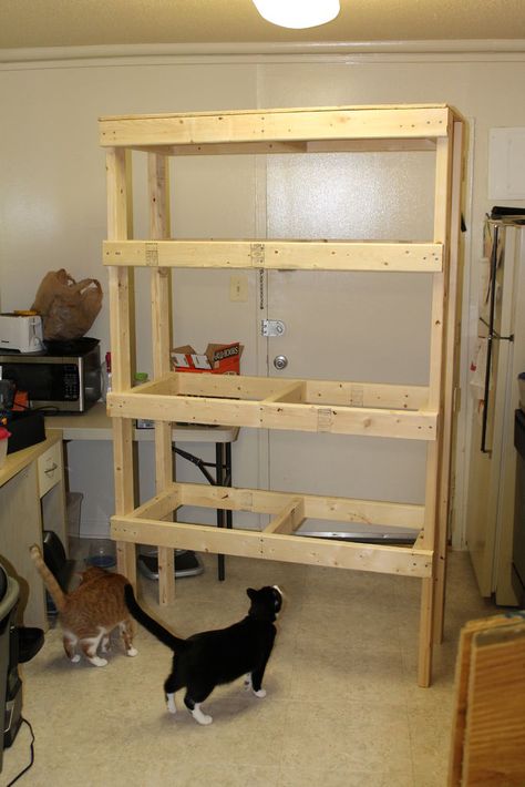 Cheap Storage Shelves : 9 Steps (with Pictures) - Instructables Woodwork Shelves, Cheap Storage Shelves, Basement Storage Shelves, Heavy Duty Storage Shelves, Wooden Storage Shelves, Diy Storage Shelves, Workbench Plans Diy, Garage Storage Shelves, Garden Shelves