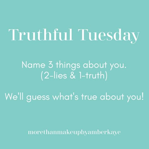 Use this post to boost engagement on your social media platforms. For more inspiration follow me at More than Makeup by Amber Kaye on fb & ig. #socialmedia #socialmediamarketing #socialmediaengagement #younique #introduction #onlineparty #truthfultuesday #tuesday Tuesday Games For Facebook, Tuesday Social Media Post, Thursday Engagement Posts Facebook, Tuesday Posts For Facebook, Tuesday Post Ideas, Tuesday Themes Social Media, Tuesday Engagement Posts Social Media, Facebook Group Interaction Posts Tuesday, Thursday Engagement Post