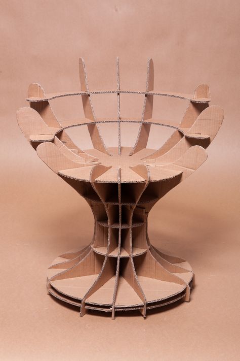 Cardboard Chair Design, Paper Chair, Creative Chair, Organic Chair, Cardboard Chair, Cardboard Model, Cardboard Design, Farmhouse Chairs, Chair Designs