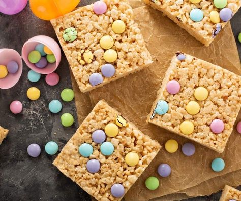 Instant Pot Easter Rice Krispie Treats Make Rice Crispy Treats, Easter Rice Krispies, Easter Bars, Rice Krispie Cakes, Easter Egg Treats, Easter Rice Krispie Treats, Rice Krispie Squares, Egg Rice, Easy Easter Desserts