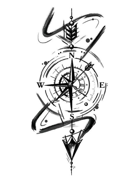 Unique Family Tattoo Ideas, Compass Dreamcatcher Tattoo, Nautical Compass Drawing, Rv Stickers, Compas Tattoo, Geometrical Tattoo, Arrow Compass Tattoo, Viking Compass Tattoo, Nautical Compass Tattoo