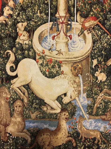 The Unicorn Tapestries, The Last Unicorn Tapestry, Classic Unicorn Art, Medieval Unicorn Tapestry, The Last Unicorn Painting, Unicorn Medieval Art, Medieval Art Dragon, Old Unicorn Art, Unicorn Tapestry Tattoo