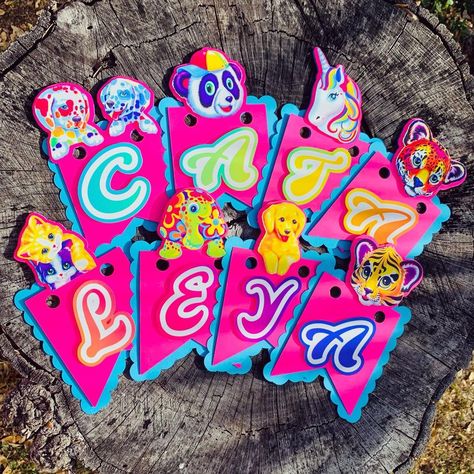 Custom Party Decorations | I’m super stoked to share the latest Lisa Frank birthday decor for an upcoming birthday! #lisafrank #lisafrankparty #lisafrankbirthday… | Instagram Lisa Frank Crafts, Lisa Frank Birthday Party Invitations, Lisa Frank Party Decorations, Lisa Frank Birthday Party Ideas, Lisa Frank Birthday Party Decorations, Lisa Frank Party Ideas, Lisa Frank Birthday, Lisa Frank Party, Lisa Frank Birthday Party