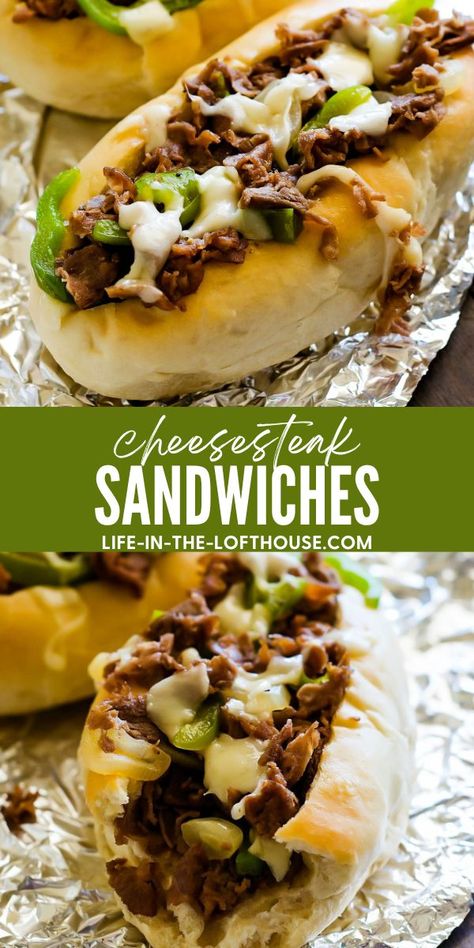 These Cheesesteak Sandwiches are hearty, flavorful and melty. Three things I look for when it comes to a cheesesteak sub. Cheesesteak Sandwiches, Sandwich Vegetarian, Cheese Steak Sandwich, Cheese Steak, Philly Cheese, Steak Fajitas, God Mat, Tea Sandwiches, Beef Dishes