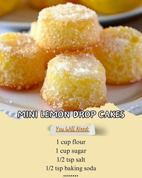 Lemon Drop Cake, Meals And Munchies, Drop Cake, Donut Cupcakes, Lemon Drops, Grandmas Recipes, Old Fashioned Recipes, My Recipes, Lemon Drop