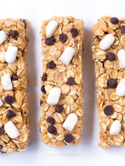 Smores Granola, Quaker Chewy Granola Bars, Chocolate Covered Katie, Healthy Granola Bars, Chewy Granola Bars, Granola Recipe Bars, Chewy Granola, Granola Bar, Granola Healthy