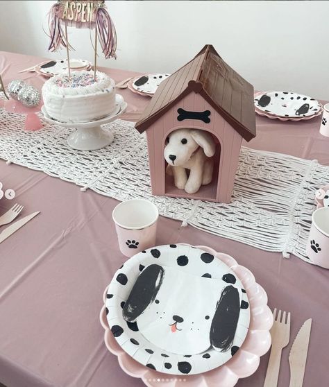 Puppy Party Centerpieces, Puppy Tea Party Birthday, Puppy Tea Party, Pet Themed Party, Two Doggone Cute Birthday, Puppy 2nd Birthday Party Girl, Dog Second Birthday Party, Puppy Dog Birthday Party Girl, Let’s Pawty Birthday