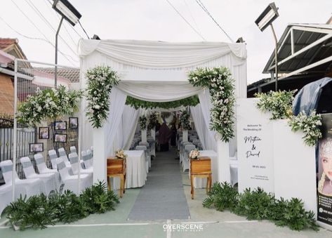 Pintu Masuk Wedding, Tenda Nikahan, Dekor Nikahan, Dekorasi Wedding, Wedding Tent Decorations, Wedding Gate, Nikah Decor, Sweet Wedding Dresses, Minimalist Wedding Decor