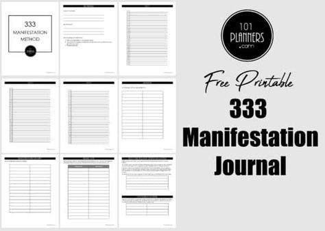 3 x 33 Manifestation 333 Spiritual Meaning, Manifestation Journal Template, 333 Meaning, Free Printable Journal, Vision Board Journal, Angel Number 333, Number 333, Journal Templates, Appreciate What You Have