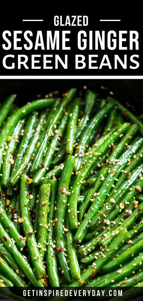 Vegan Green Bean Recipes, Asian Green Bean Recipes, Glazed Green Beans, Slow Cooker Chinese, Green Beans Vegan, Green Bean Recipes Healthy, Asian Green Beans, Healthy Green Beans, Green Beans Side Dish