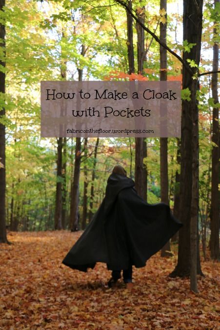 How to Make a Cloak with Pockets – fabric on the floor Full Circle Cloak Pattern, Wool Cloak Pattern, How To Make A Cape With A Hood, How To Make A Cloak With Hood, How To Sew A Cloak, Ranger Cloak Pattern, Lotr Cloak Pattern, Cloak Sewing Pattern Free, How To Make A Cloak