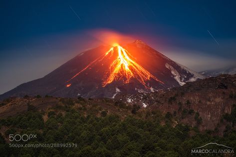 Silent eruption by marcocalandra89 Volcanic Mountains, Oni Demon, Eye Photo, Mount Etna, Cheap Plane Tickets, Frequent Flyer Miles, Airplane Tickets, Post Production, Photo Nature