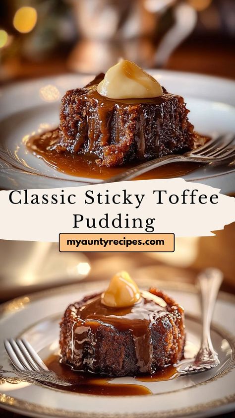 Savor the warmth of this Sticky Toffee Pudding, featuring a moist date sponge soaked in toffee sauce. Ideal for fall and winter recipes, it’s a classic dessert that’s rich, flavorful, and incredibly comforting. Perfect for holiday gatherings or quiet evenings by the fire. Sticky Toffee Pudding Ina Garten, Sticky Toffee Pudding Cheesecake, Jamie Oliver Sticky Toffee Pudding, Sticky Toffee Pudding Without Dates, Make Ahead Sticky Toffee Pudding, Sticky Gingerbread Pudding, Gf Sticky Toffee Pudding, Sticky Toffee Date Pudding, Sticky Toffee Pudding Recipe Mary Berry