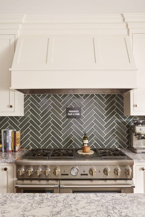 Dark Grey Herringbone Tiles Kitchen Backsplash | Fireclay Tile Black Herringbone Backsplash, Gray Herringbone Backsplash, Dark Gray Backsplash, Gray Herringbone Tile, Herringbone Tiles Kitchen, Gray Kitchen Backsplash, Herringbone Tiles, Tiles Kitchen Backsplash, Herringbone Kitchen