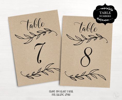 Wedding Table Numbers 140 Reserved and Head Table by VineWedding Head Table Sign, Wedding Budget Template, Reserved Table Signs, Table Numbers Wedding Rustic, Wedding Table Numbers Printable, Wedding Table Numbers Template, Rustic Wedding Table, Head Table, Table Signs