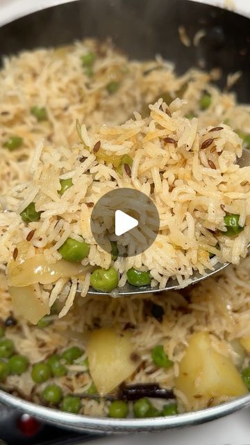 Peas Rice Recipes, Rice Powder Recipes, Zeera Rice Recipe, Jeera Rice Recipe, Rice And Peas Recipe, Jeera Aloo, Cumin Rice, Rice Basmati, Rice Meals