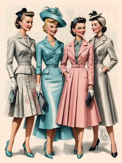 Womans 50s Fashion, 1955 Womens Fashion, 1950s Female Fashion, 1950s Business Woman, Trad Housewife, 1950s Fashion Women Outfits, 50s Outfits For Women, 1950s Womens Fashion, 1950 Fashion Women