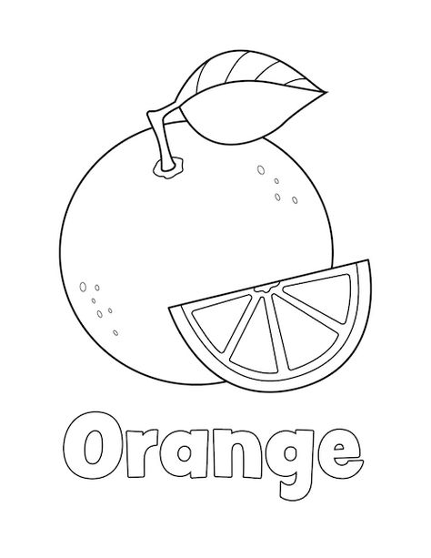 orange coloring page Fruit Worksheets For Preschool, Oranges Coloring Page, Orange Template Free Printable, Orange Toddler Activities, Color Orange Worksheets For Preschool, The Color Orange Activities For Toddlers, Orange Coloring Sheet, Orange Preschool Activities, Color Orange Crafts For Toddlers