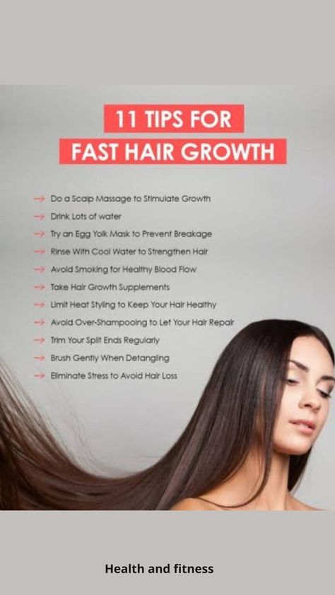 Hair growth tips for woman | 11 tips for fast hair growth #hairstyles #haircuts #haircolors #hair For Fast Hair Growth, Quick Hair Growth, Homemade Hair Treatments, Fast Hair Growth, Hair Repair Treatments, Healthy Natural Hair Growth, Easy Care Hairstyles, Extreme Hair Growth, How To Grow Your Hair Faster