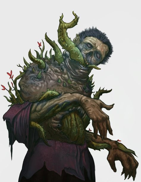 Funny Dnd Art, Monster Book, Plant Monster, Plant Zombie, Lovecraftian Horror, Dnd Monsters, Monster Concept Art, Forest Creatures, Dungeons And Dragons Characters