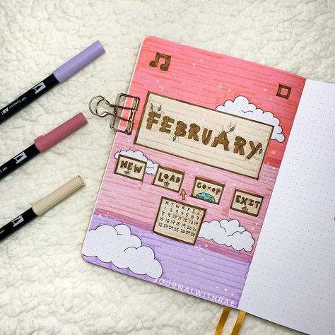 rachel! 🌙 on Instagram: “let’s move to the valley! 🍃 // Hello hello friends! My theme for my monthly setup is Stardew Valley!! I have been loving this game…” Animal Crossing Bullet Journal, February Bullet Journal, Cozy Games, Bullet Journal Ideas Templates, Creating A Bullet Journal, Bullet Journal Paper, Bullet Journal Tracker, Bullet Journal Hacks, Journal Spreads