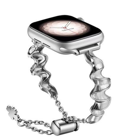 PRICES MAY VARY. Drawstring closure 【Compatible for Apple watch band】This gold apple watch bands for women suitable 41mm 45mm 38mm 40mm 42mm 44mm 49mm fashion strap，for iWatch series 8 Ultra 7 6 se 5 4 3 2 1 【Adjustable Length】The push-button drawstring style lock allows for fine sizing adjustments, making it easy to adjust for the perfect fit and convenient to use.Fits for 5.1-8.3 inches wrists. 【Easy to use and adjust】The push-button drawstring style lock allows for fine sizing adjustments, making it easy to adjust for the perfect fit and convenient to use.Fits for 5.1-8.3 inches wrists. 【Best Gift】If you are looking for a stylish fancy and fashionable yet durable A best gift for your family, friends. Enjoy our design. Enjoy the most out of every day .Lightness & Slim designOnly 30g. ZVV Apple Watch Silver, Gold Apple Watch, Watch Trends, Apple Watch Bands Leather, Apple Watch Models, 38mm Apple Watch Band, Metal Straps, Birthday Gifts For Girlfriend, Apple Accessories