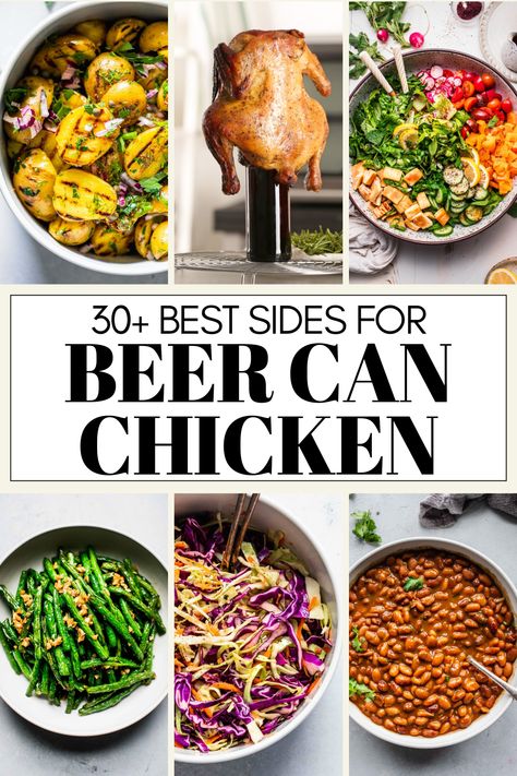 Wondering what the best sides for Beer Can Chicken are? Look no further! I've got you covered with this handy guide. Sides For Beer Can Chicken, Beer Can Chicken Sides Dishes, Beer Can Chicken On The Grill, Beer Can Chicken In The Oven, Chardonnay Food Pairing, Best Sides, Beer Chicken, Sides Dishes, Can Chicken