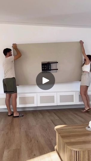 9.8K views · 5.3K reactions | Amazing DIY TV panel ❤️What do you think? . Follow @ssama.decor for more!! Credit @lok.home . . . . #diyhomeimprovement #diyforlife #diymama #diyinspo #paneltv #diy #hack #diyideas #diyprojects #deconatural #naturedeco #decohome #aesthetic #nordichome #nordicdesign #asmr #ikea #naturaldesign #salon #livingroom #livingroomdecor #livingroomdesign #interiordesignidea #interiordesign #ikeahack #tips #beforeandafter #transformation | Sama | aaryadecor · Original audio Diy Tv Panel Wall, Tv Wall Ikea, Tv Wall Design Living Room, Wall Behind Tv, Florida Decorating, Aurora Design, Tv Wand, Tv Panel, Inside Decor