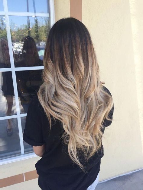 Hair Colors Long Hair, Hair Color Ideas Long Hair, Long Hair Color Ideas, Rambut Brunette, Long Hair Waves, Brown Ombre Hair, Waves Hair, Ombre Hair Blonde, Luxy Hair