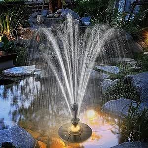 Pool Pond, Water Gardens Pond, Fountain Lights, Lake Garden, Solar Fountain, Pond Fountains, Pool Fountain, Interesting Products, Waterfall Fountain