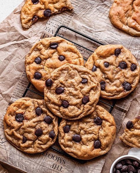 Chocolate Chip Protein Cookies, Protein Chocolate Chip Cookies, Protein Powder Cookies, Banana Chocolate Chip Cookies, Protein Baking, Banana Cookies, Protein Desserts, Banana Chocolate, Protein Cookies