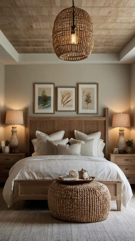 Spanish Coastal Bedroom, Coastal Southern Bedroom, Organic Coastal Bedroom, Lake House Primary Bedroom, Warm Coastal Bedroom, Beachy Guest Bedroom, Cozy Coastal Bedroom, Beach Guest Room, Coastal Living Bedroom