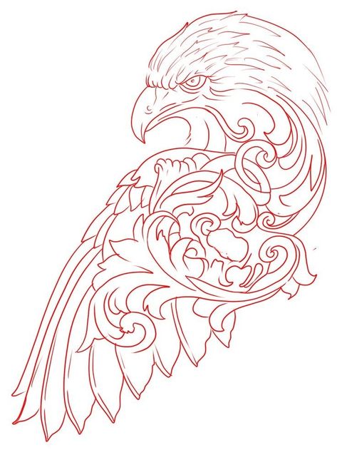 Eagle Tattoo Stencil, Eagle Pattern, Genos Wallpaper, Eagle Drawing, Leather Working Patterns, Tattoo Outline Drawing, Tattoo Zeichnungen, Leather Tooling Patterns, Animal Stencil