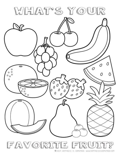 Coloring Worksheets For Kindergarten, Vegetable Coloring Pages, Kindergarten Colors, Kindergarten Coloring Pages, Fruit Coloring Pages, Food Coloring Pages, Preschool Coloring Pages, Apple Coloring, Pola Sulam