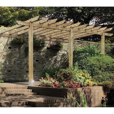 Pergola Attached To Fence, Lean To Pergola, Lean To Carport, Hot Tub Pergola, Curved Pergola, Garden Pergola, Car Port, Cheap Pergola, Lean To