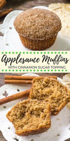 Easy Applesauce Muffins, Applesauce Muffin Recipe, Easy Applesauce, Easy Muffin Recipe, Apple Muffin Recipes, Applesauce Muffins, Apple Cinnamon Muffins, Simple Muffin Recipe, Cinnamon Muffins