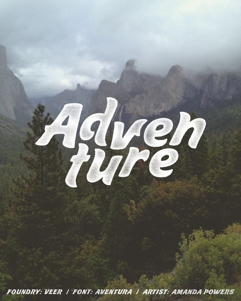 Adventurous Typography, Waterfalls In Georgia, Adventure Fonts, Illustrator Tips, Happy Font, Graphisme Design, Type Inspiration, Cool Typography, Fonts Typography