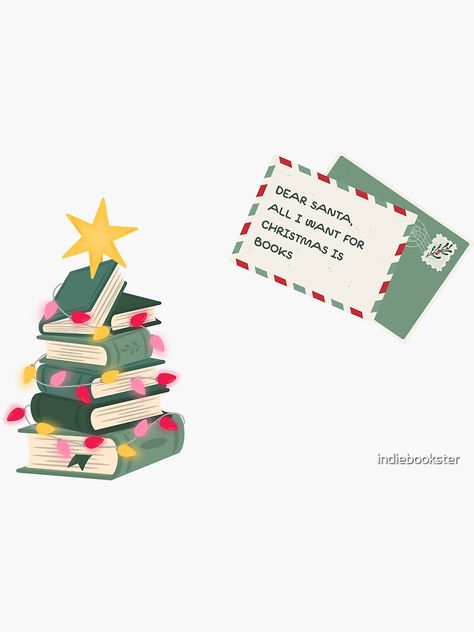 Books Christmas Aesthetic, Christmas Bookish Stickers, Christmas Book Stickers, Stickers Aesthetic Christmas, Winter Books Aesthetic, Christmas Aesthetic Stickers, Xmas Bookmarks, Christmas Card Aesthetic, Bookstore Branding