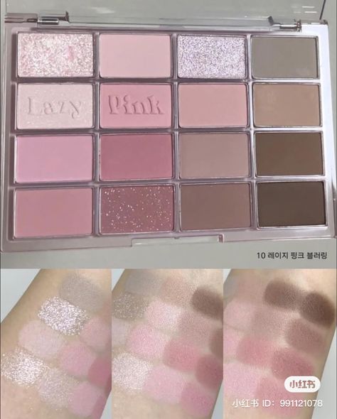 korean makeup,eyeshadow,eyeshadow palette,douyin,douyin makeup,k-pop makeup,wakemake,k-beauty K Pop Makeup, Cool Toned Eyeshadow Palette, Pretty Eyeshadow Palettes, Eyeliner Inspo, Korean Eyeshadow, Pink Eyeshadow Palette, Pop Makeup, Makeup Bag Essentials, Douyin Makeup