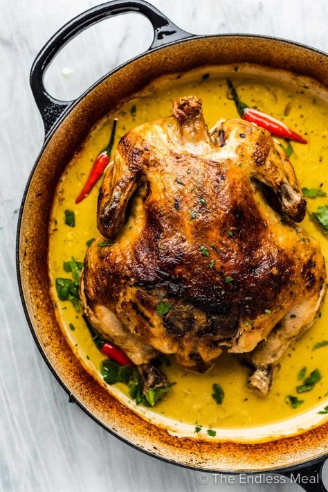 Whole Chicken Curry, Boiled Whole Chicken Recipes, Milk Braised Chicken, Best Whole Chicken Recipe, Braised Chicken Recipes, Whole Chicken Recipe, Coconut Milk Chicken, Chicken Coconut, Whole Chicken Recipes