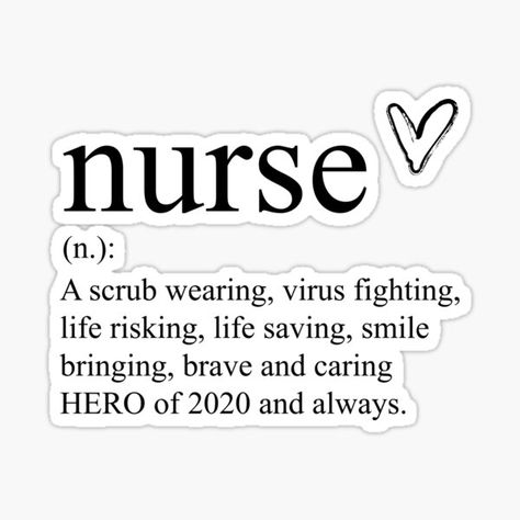 Nurse Stickers | Redbubble Nursing Stickers, Real Men Marry Nurses, Nurse Definition, Nurses Prayer, Nurse Anesthetist, Nurse Aesthetic, Nurse Stickers, Girls Foto, Cute Laptop Stickers