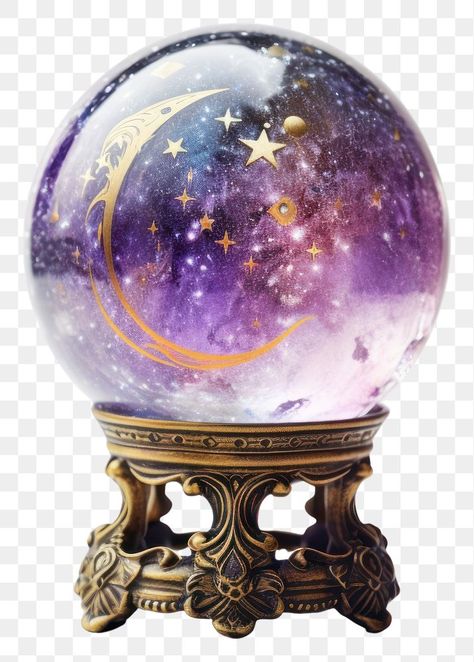 Crystal Ball Art, Png Crystal, Object Character, Ball Png, Crystal Balls, Fantasy Castle, Rare Beauty, Witch Aesthetic, Purple Crystals