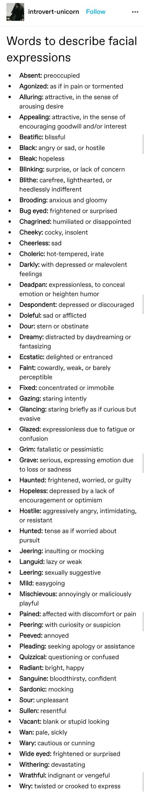 Facial Features Description, Phrases To Use In Creative Writing, How To Describe Expressions, How To Describe Nervousness, Words To Describe Eyes Feelings, Describe Fear Writing, How To Describe Blue Eyes In Writing, Words To Describe Facial Features, Words To Describe People With Meaning